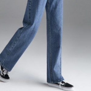 Cropped straight jeans
